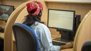 A woman is taking OSR